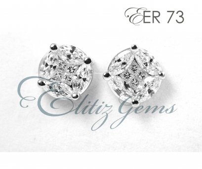 ต่างหูประกบเพชร EER73